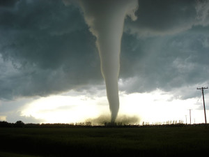 Extreme tornado outbreaks are becoming more commonplace, according to a recent study by researchers at Columbia University. Image credit: Justin1569 at en.wikipedia width=